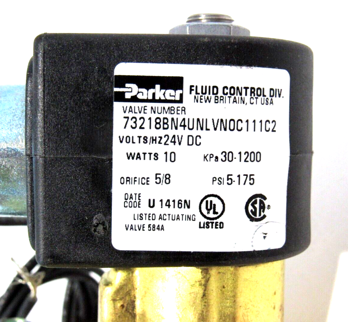 73218BN4UNLVN0C111C2 Parker Skinner 2 Way 1/2" Brass Solenoid Valve