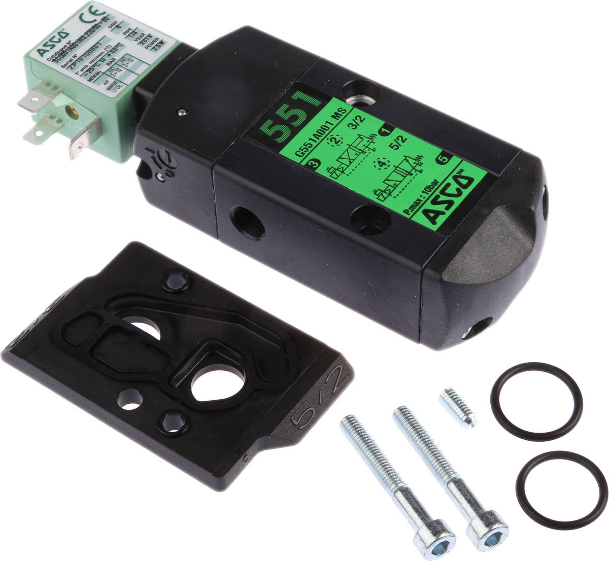 SOLENOID VALVE 24V SINGLE COIL MAKER : AZCO , MODEL : 551 G551A001 MS