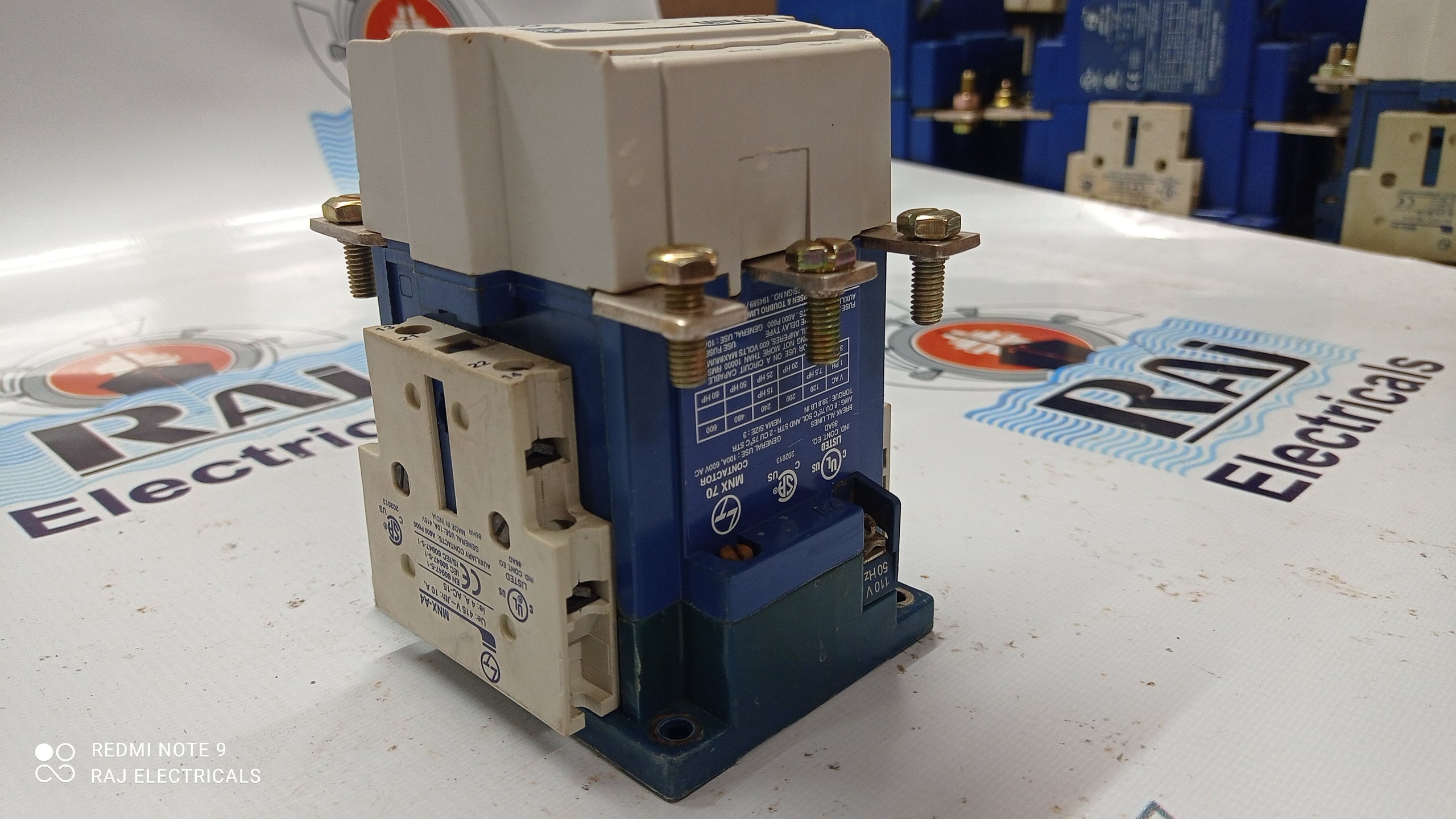 CONTACTOR MANUFACTURER MNX 70