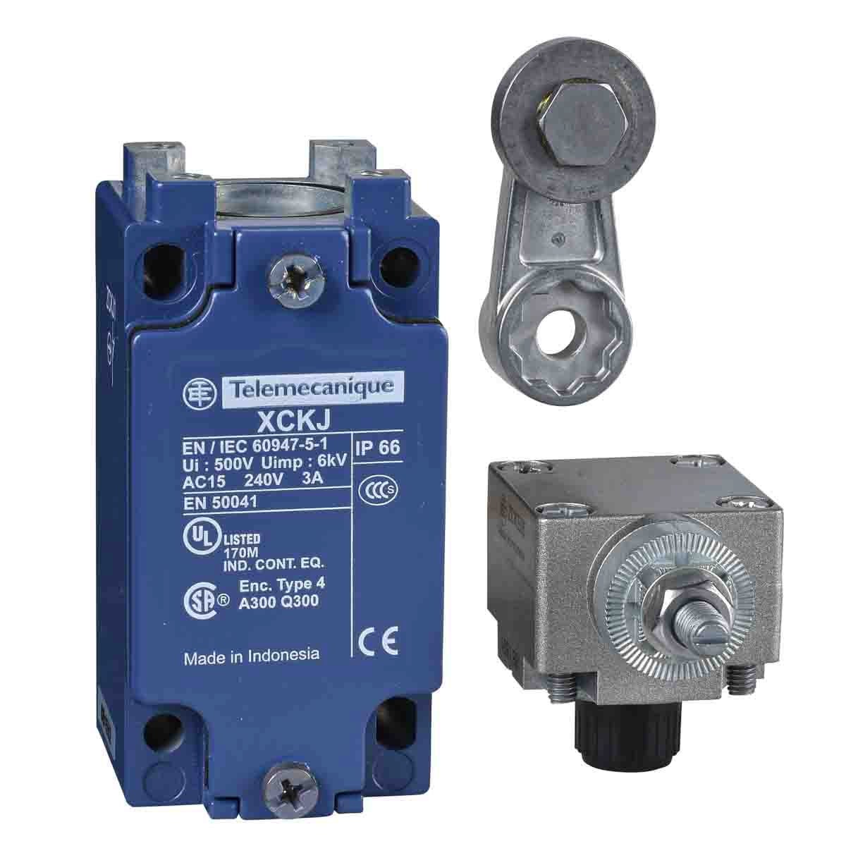 Telemecanique XCK-S Limit Switch W/Rubber Wheel 240V 3A Rotary Head A300- Q300